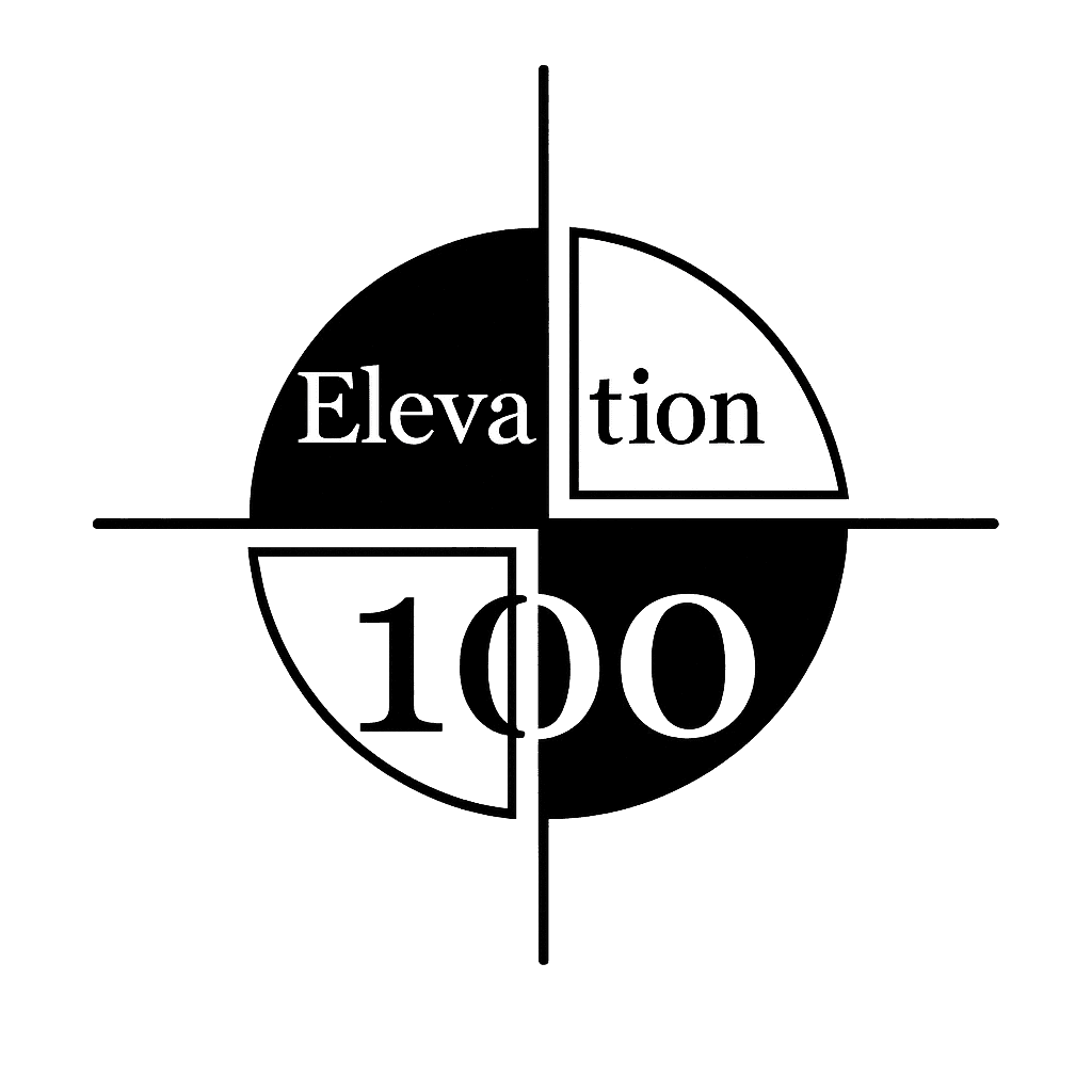 Elevation 100 LLC crosshair compass logo
